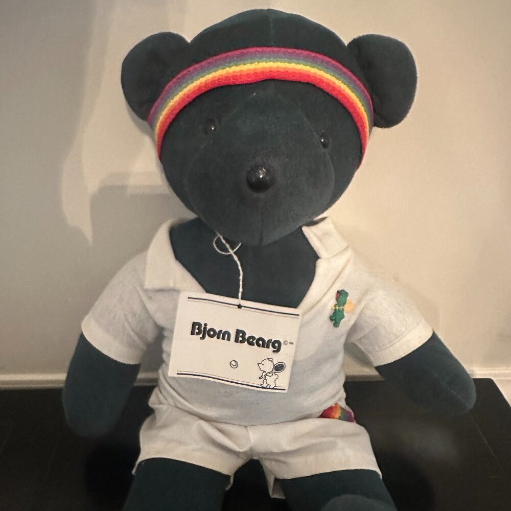 Vintage Green Bear Tennis Player Bjorn Bearg 21" North American Bear Co 1971